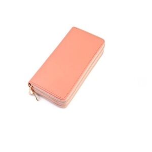 Pink Double Zipper Wallet